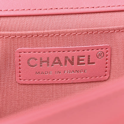 Chanel Calfskin Chevron Quilted Medium Boy Flap Pink 6 of 17