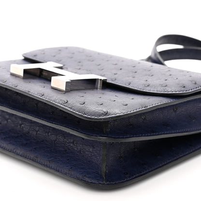 Hermes Ostrich Constance 18 Bleu Iris 10 of 11