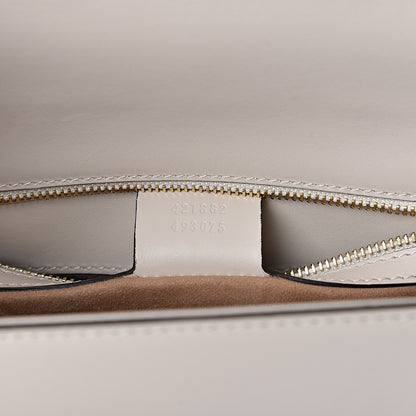 Gucci Calfskin Embroidered Small Sylvie Shoulder Bag White 7 of 10
