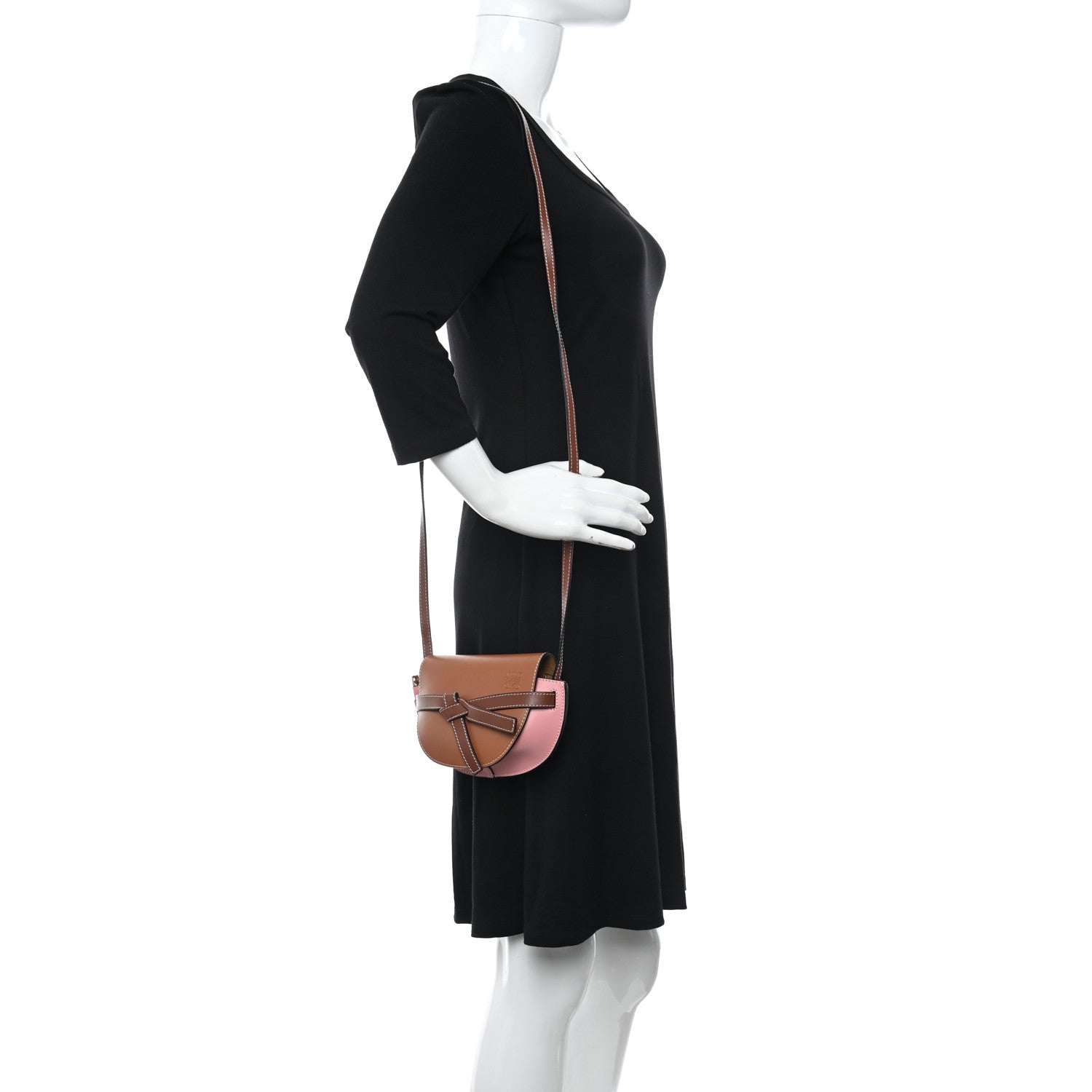 Loewe Calfskin Mini Gate Crossbody Bag Pastel Pink Tan 2 of 8