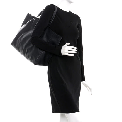 Celine Lambskin Horizontal Cabas Black 2 of 7