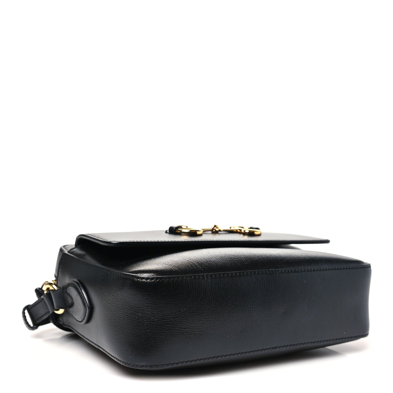 Gucci Textured Calfskin Small Horsebit 1955 Shoulder Bag Black 4 of 10