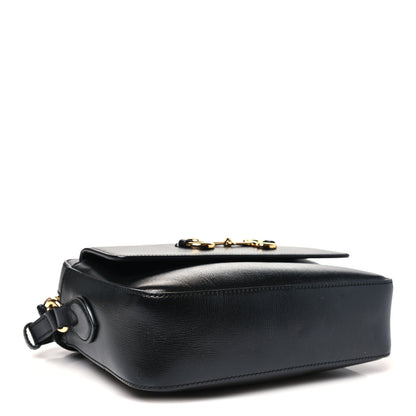 Gucci Textured Calfskin Small Horsebit 1955 Shoulder Bag Black 4 of 10