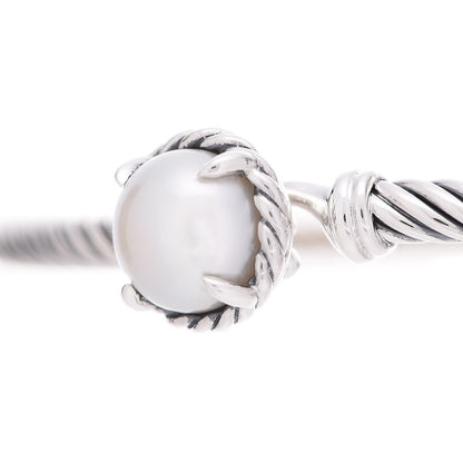 David Yurman Sterling Silver Pearl 3mm Chatelaine Bracelet 4 of 5