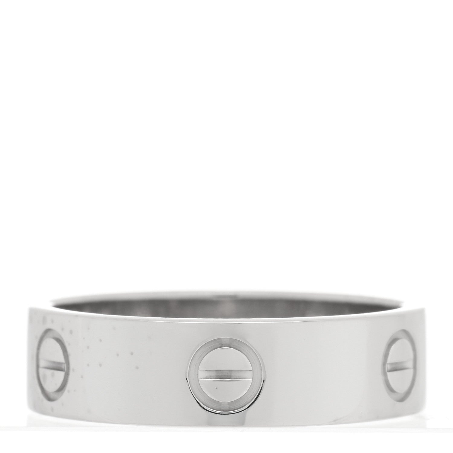 Cartier 18K White Gold 5.5mm LOVE Ring 61 9.5 3 of 4