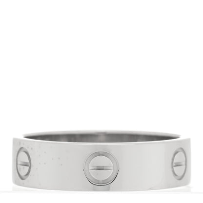 Cartier 18K White Gold 5.5mm LOVE Ring 61 9.5 3 of 4