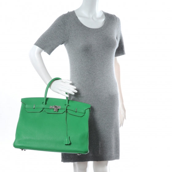 Hermes Taurillon Clemence Birkin 40 Menthe 4 of 12