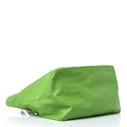 Loewe Paper Calfskin Fold Shopper Tote Bright Apple 4 of 12