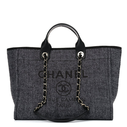 Chanel Lurex Boucle Medium Deauville Tote Black 1 of 10