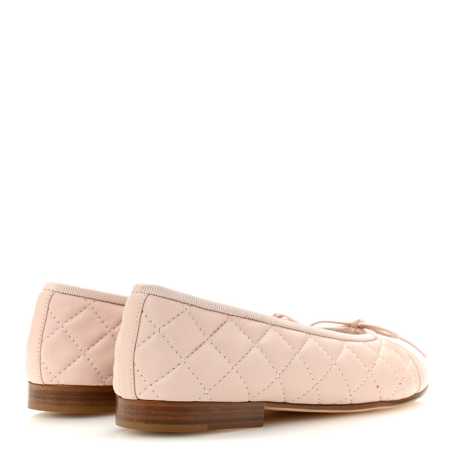 Chanel Lambskin Quilted CC Cap Toe Ballerina Flats 36 Light Pink 5 of 9