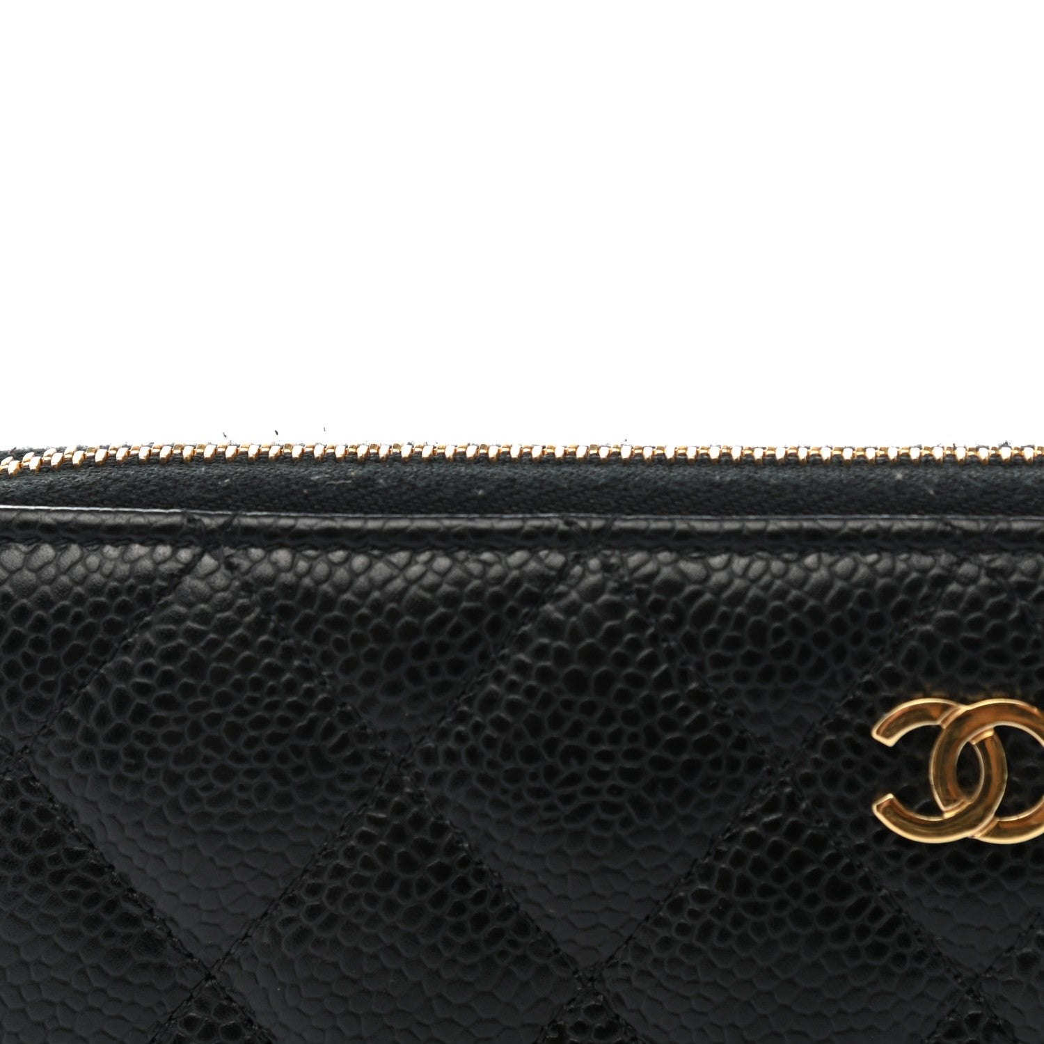 Chanel Caviar Quilted Large Gusset Zip Around Wallet Black 10 of 14