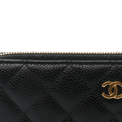 Chanel Caviar Quilted Large Gusset Zip Around Wallet Black 10 of 14