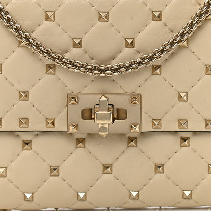 Valentino Garavani Nappa Rockstud Spike Wallet on Chain Light Ivory 8 of 12