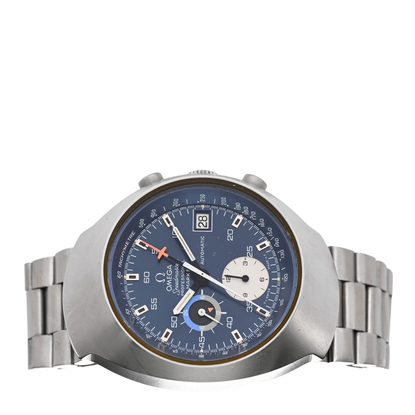 Stainless Steel 42mm Speedmaster Mark llI Chronograph Automatic Watch Blue 176.002