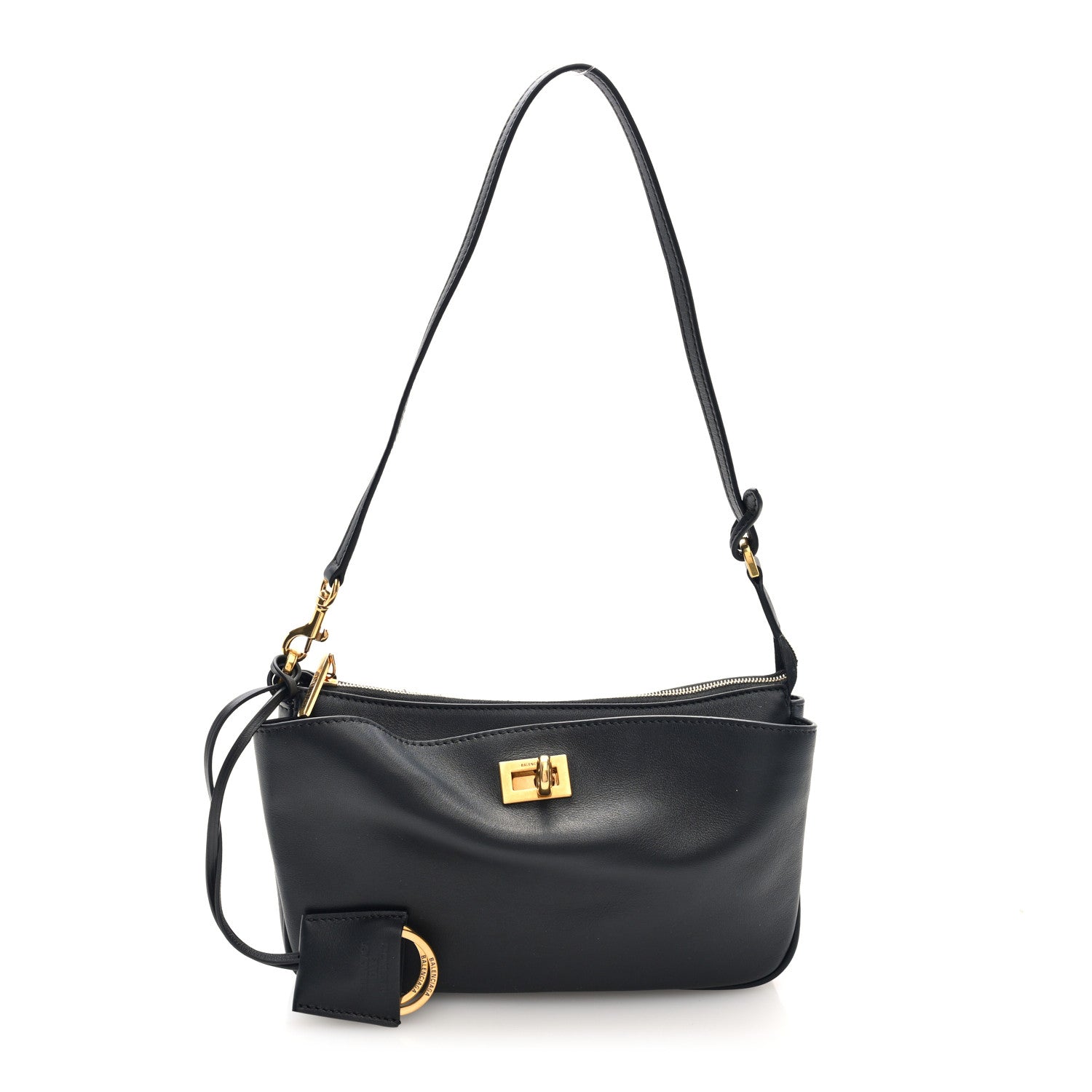 Balenciaga Natural Smooth Calfskin Rodeo Sling Pochette Black 1 of 9
