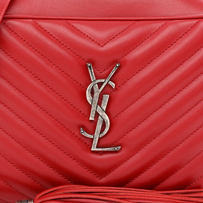 Saint Laurent Calfskin Matelasse Monogram Lou Camera Bag Red 8 of 14