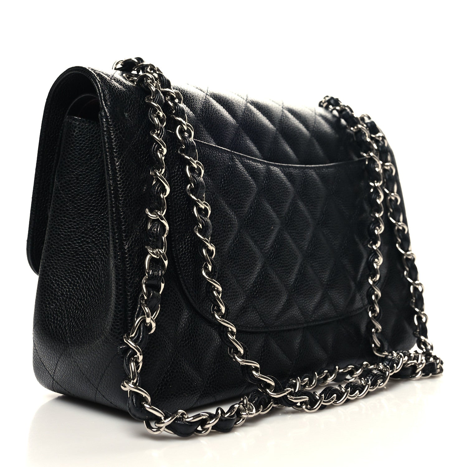 Chanel Caviar Quilted Jumbo Double Flap Black 3 of 10
