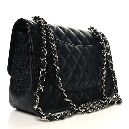 Chanel Caviar Quilted Jumbo Double Flap Black 3 of 10