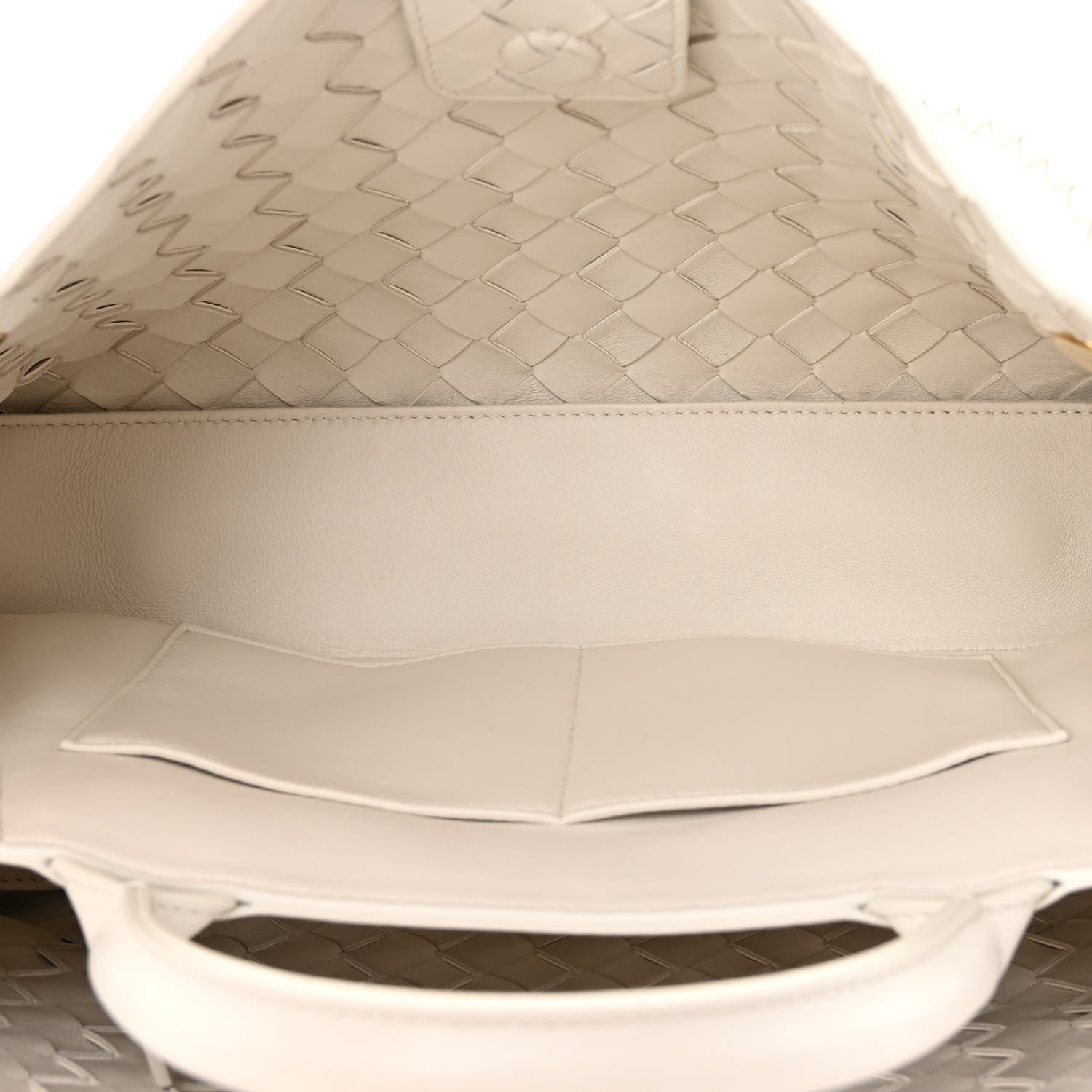 Bottega Veneta Nappa Intrecciato Small East West Andiamo Shoulder Bag White 6 of 13