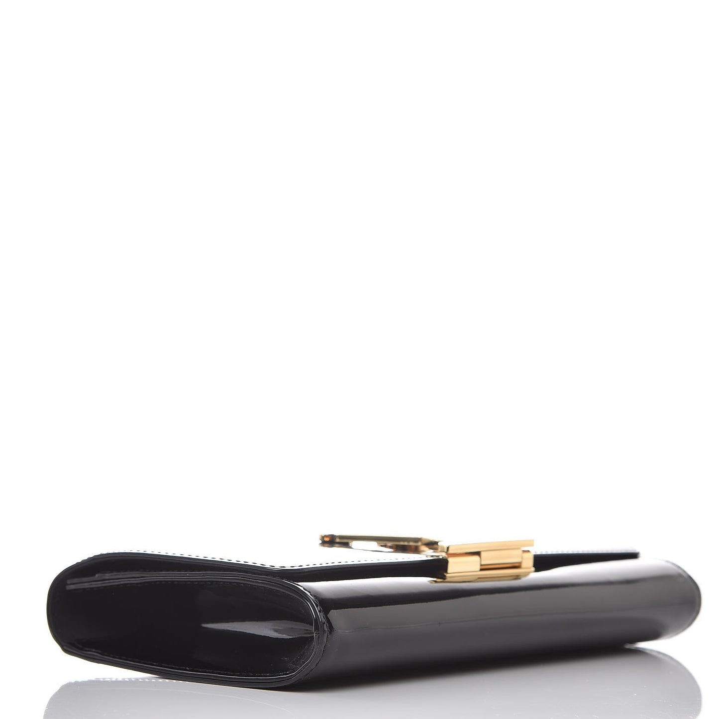 Patent Louise Clutch Black