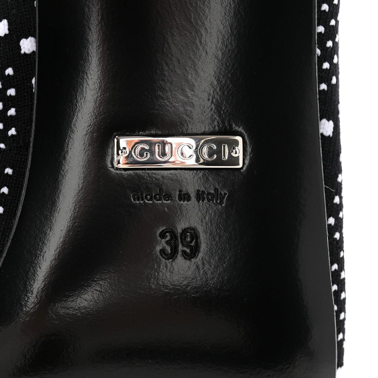 Gucci Technical Jersey Knit GG Monogram Square G 75mm Ankle Boots 39 Black Great White 7 of 9