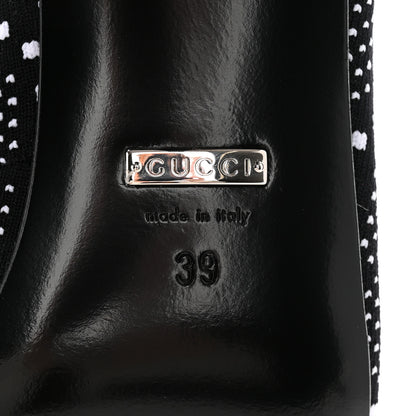 Gucci Technical Jersey Knit GG Monogram Square G 75mm Ankle Boots 39 Black Great White 7 of 9