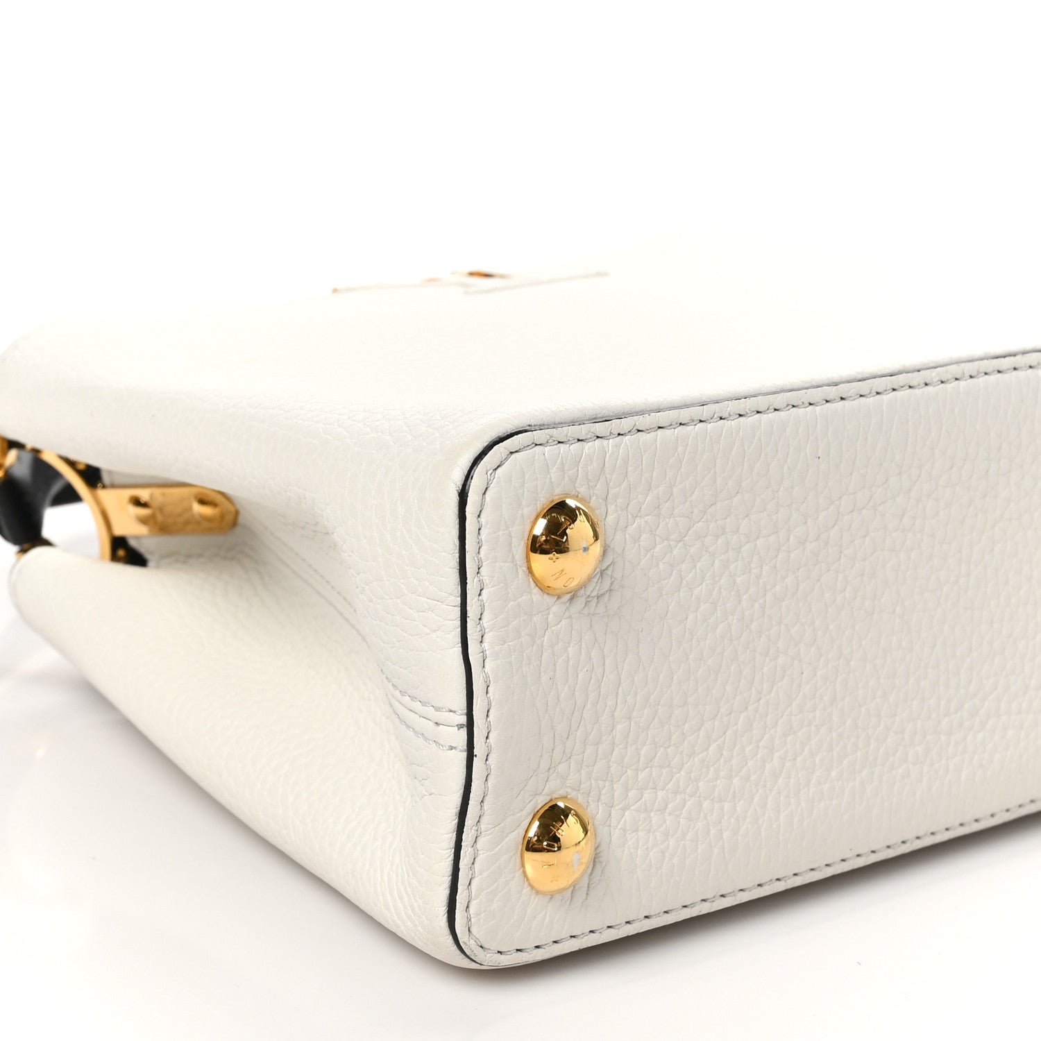 Louis Vuitton Taurillon Capucines BB Black White 8 of 9