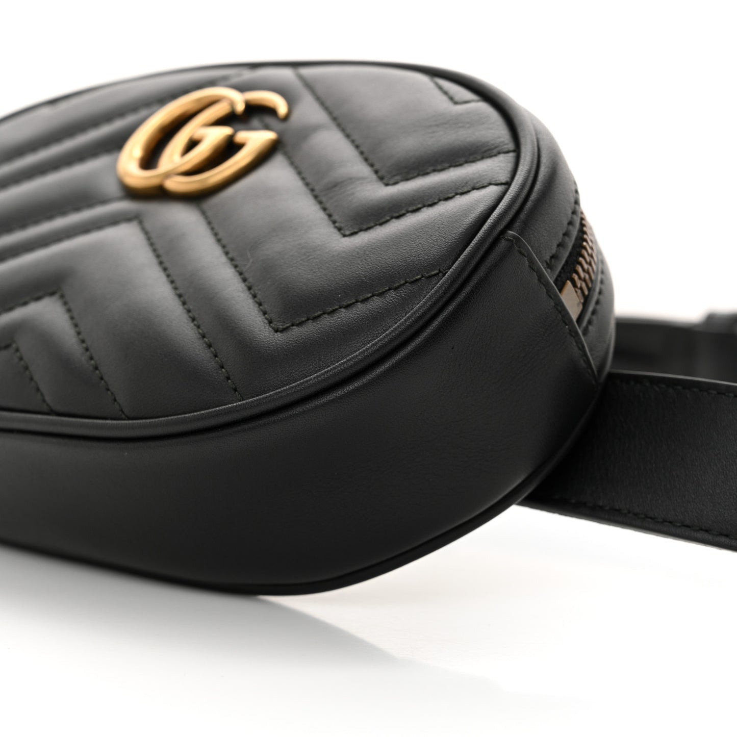 Calfskin Matelasse GG Marmont Belt Bag 85 34 Black