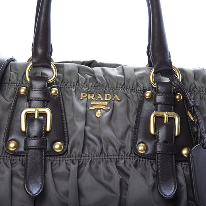 Prada Tessuto Nylon Gaufre Tote Fumo 10 of 12
