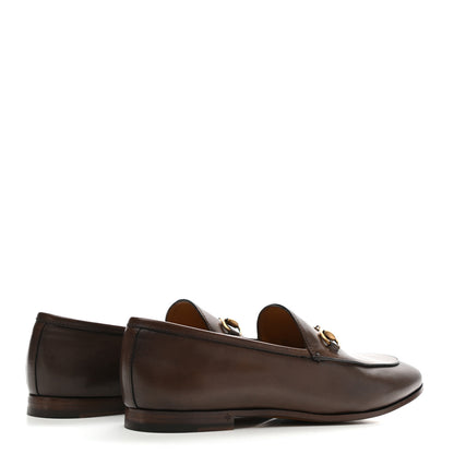 Gucci Calfskin Womens Jordaan Loafers 38 Fondente Brown 4 of 8