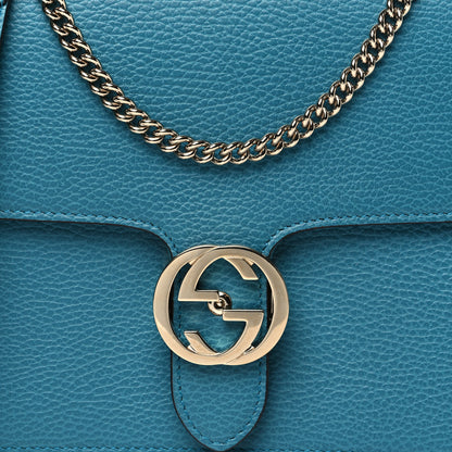 Gucci Dollar Calfskin Interlocking G Shoulder Bag Deep Cobalt 8 of 10