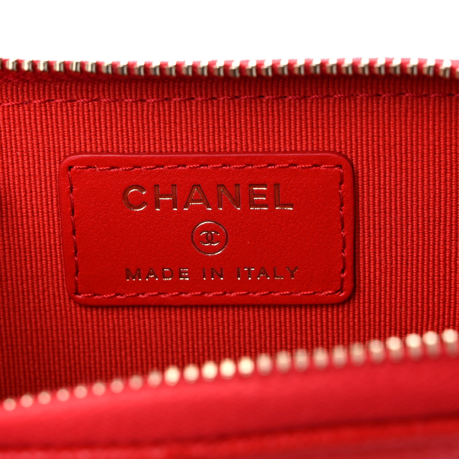 Chanel Caviar Quilted Zipped Key Holder Case Red 7 of 9