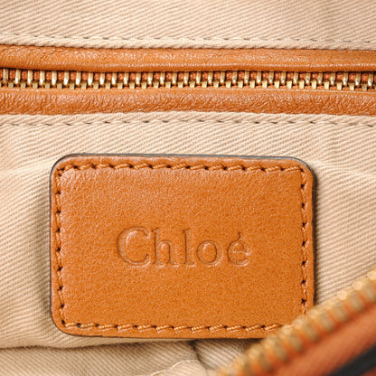 Chloe Calfskin Woven Medium Marcie Satchel Brown 7 of 8