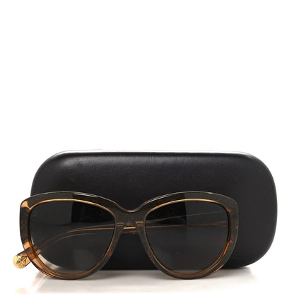 Louis Vuitton Acetate Obsession Cat Eye Sunglasses Z0625E Glitter Gold 7 of 7
