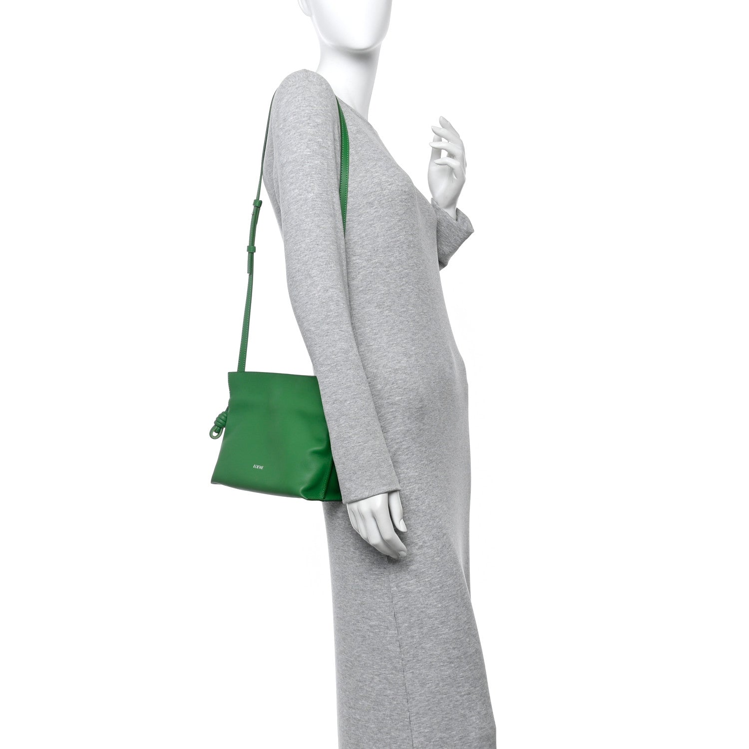 Loewe x SUNA FUJITA Nappa Bunny Mini Flamenco Knot Clutch Tropical Green 2 of 10