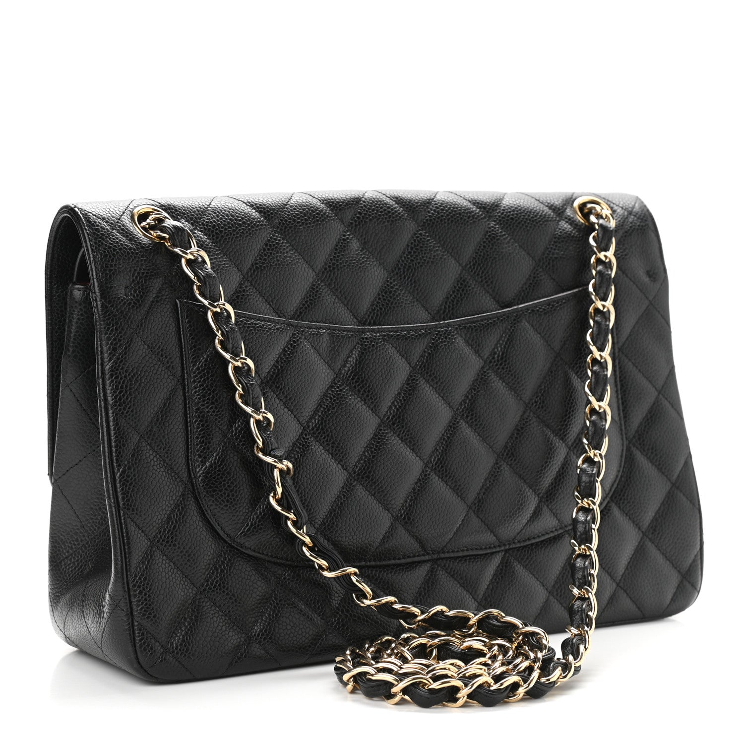 Chanel Caviar Quilted Jumbo Double Flap Black 3 of 14