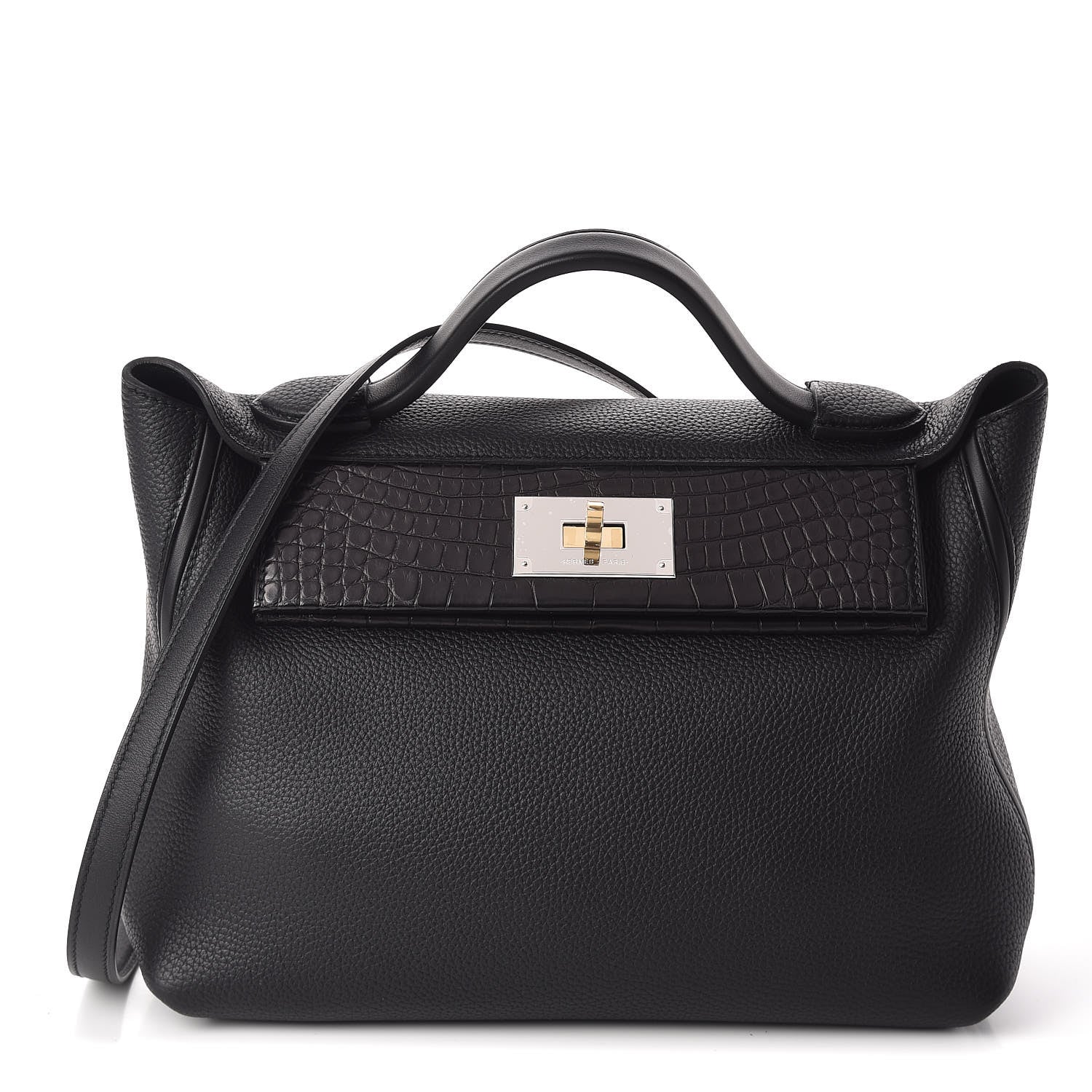 Hermes Togo Matte Alligator Swift Touch 24/24 29 Black 1 of 11