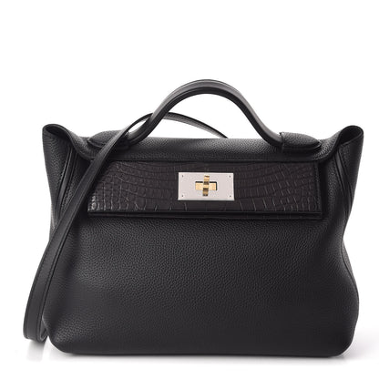 Hermes Togo Matte Alligator Swift Touch 24/24 29 Black 1 of 11