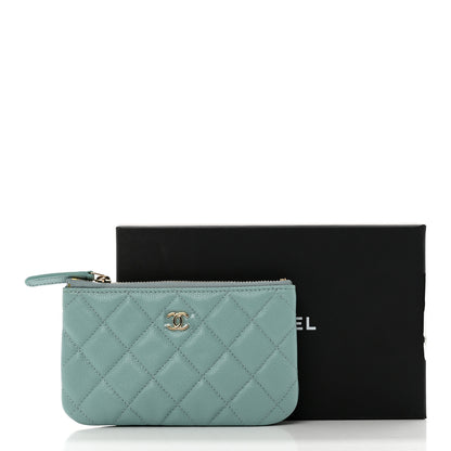 Chanel Caviar Quilted Small Cosmetic Case Light Blue 9 of 9