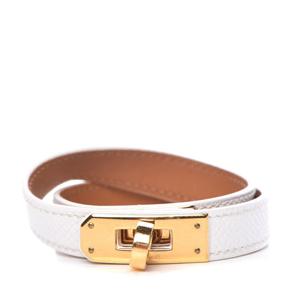 Hermes Epsom Kelly Double Tour Bracelet M White 1 of 6