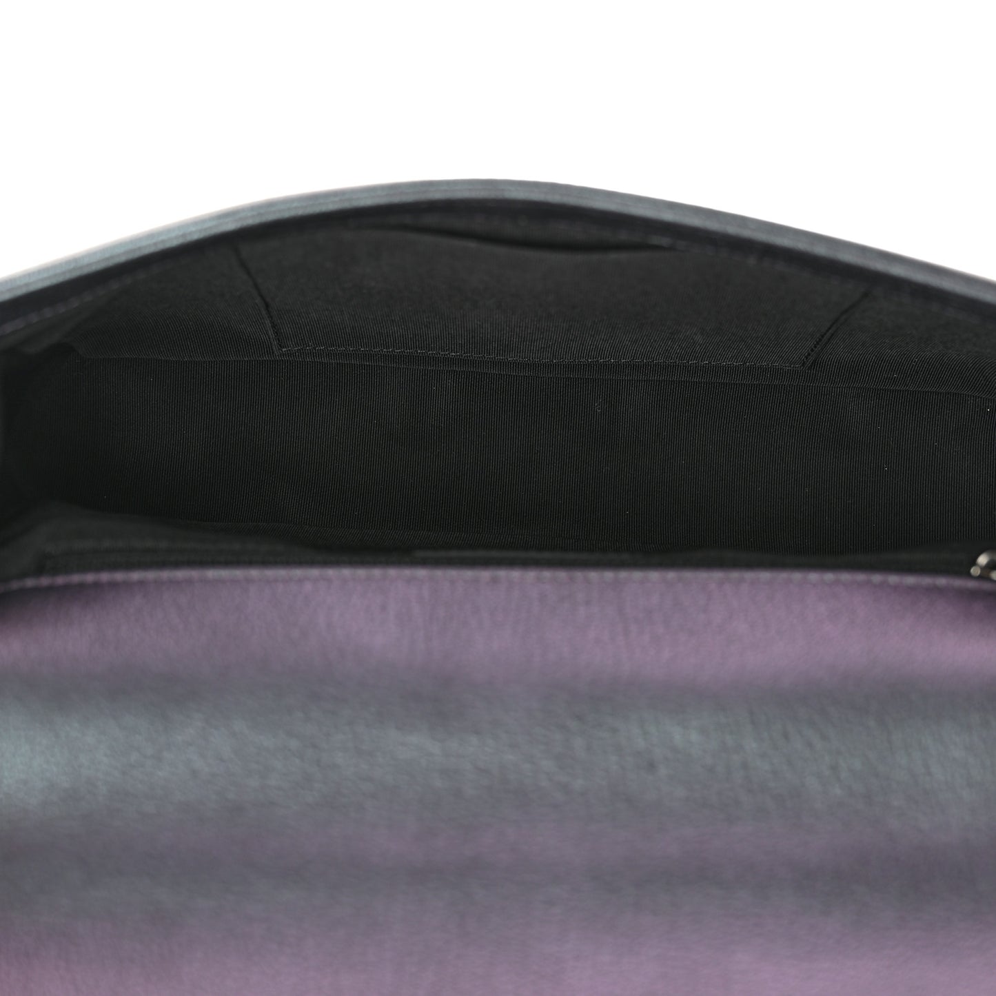 Iridescent Goatskin Quilted New Medium Boy Flap Purple