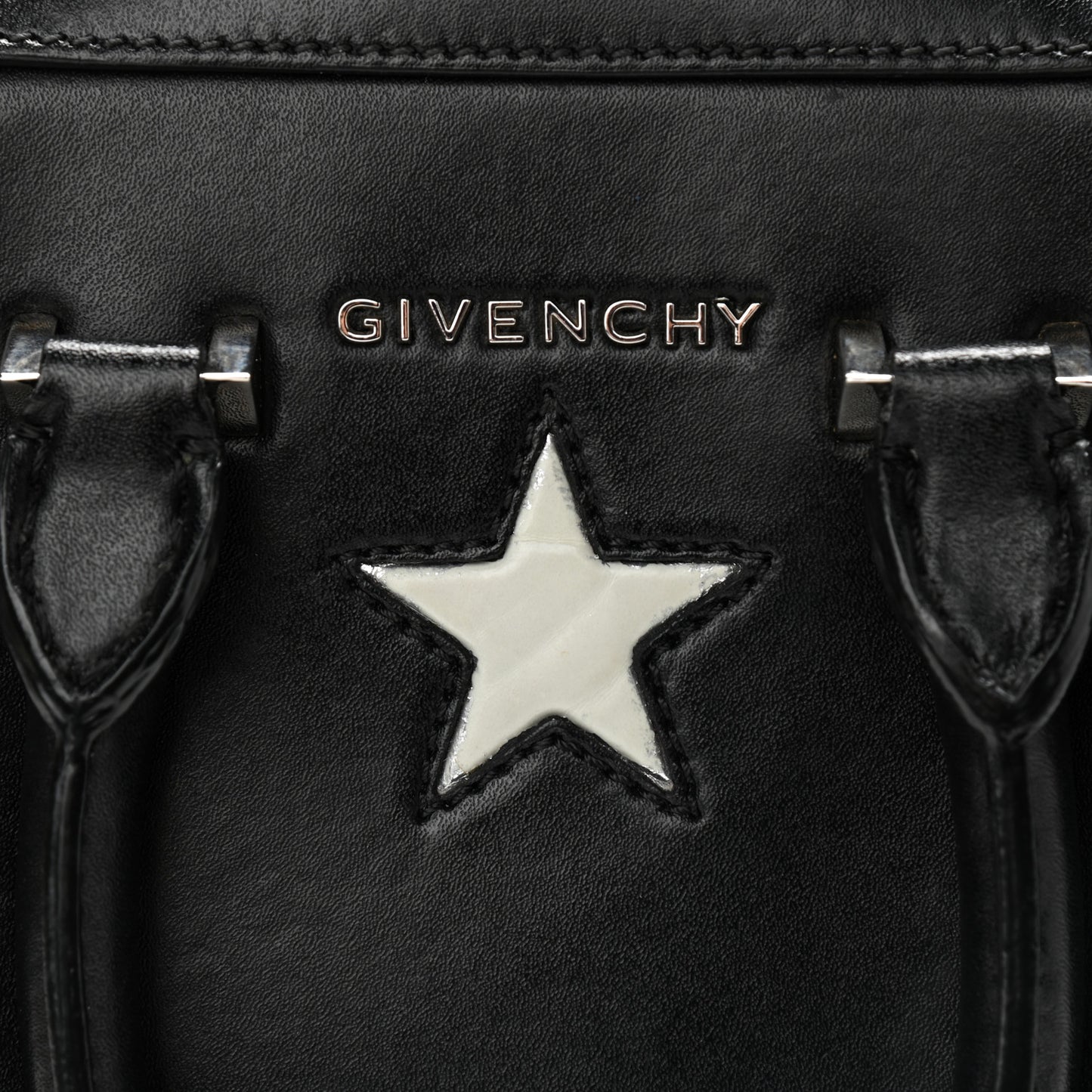 Calfskin Star Micro Lucrezia Black Silver