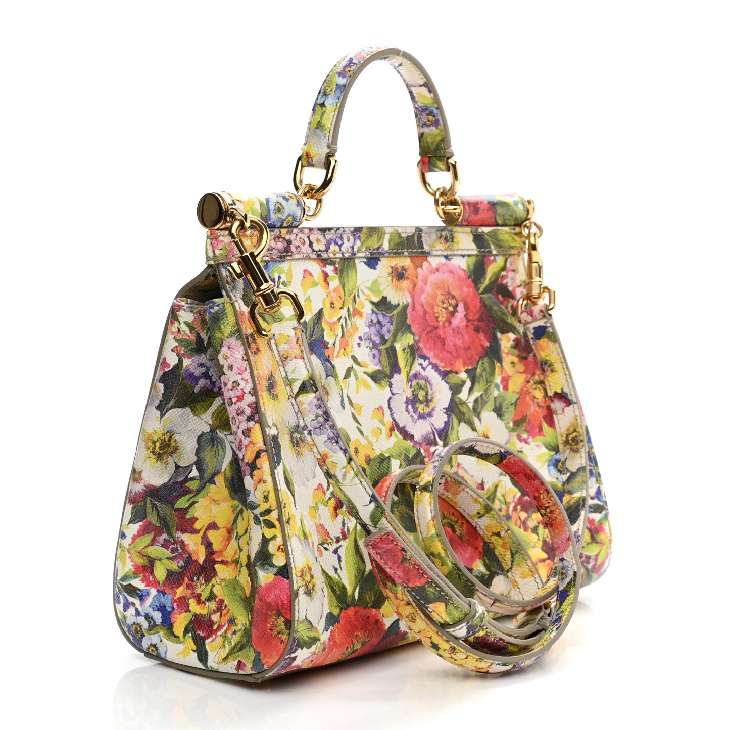Dauphine Flower Print Medium Miss Sicily Satchel Multicolor