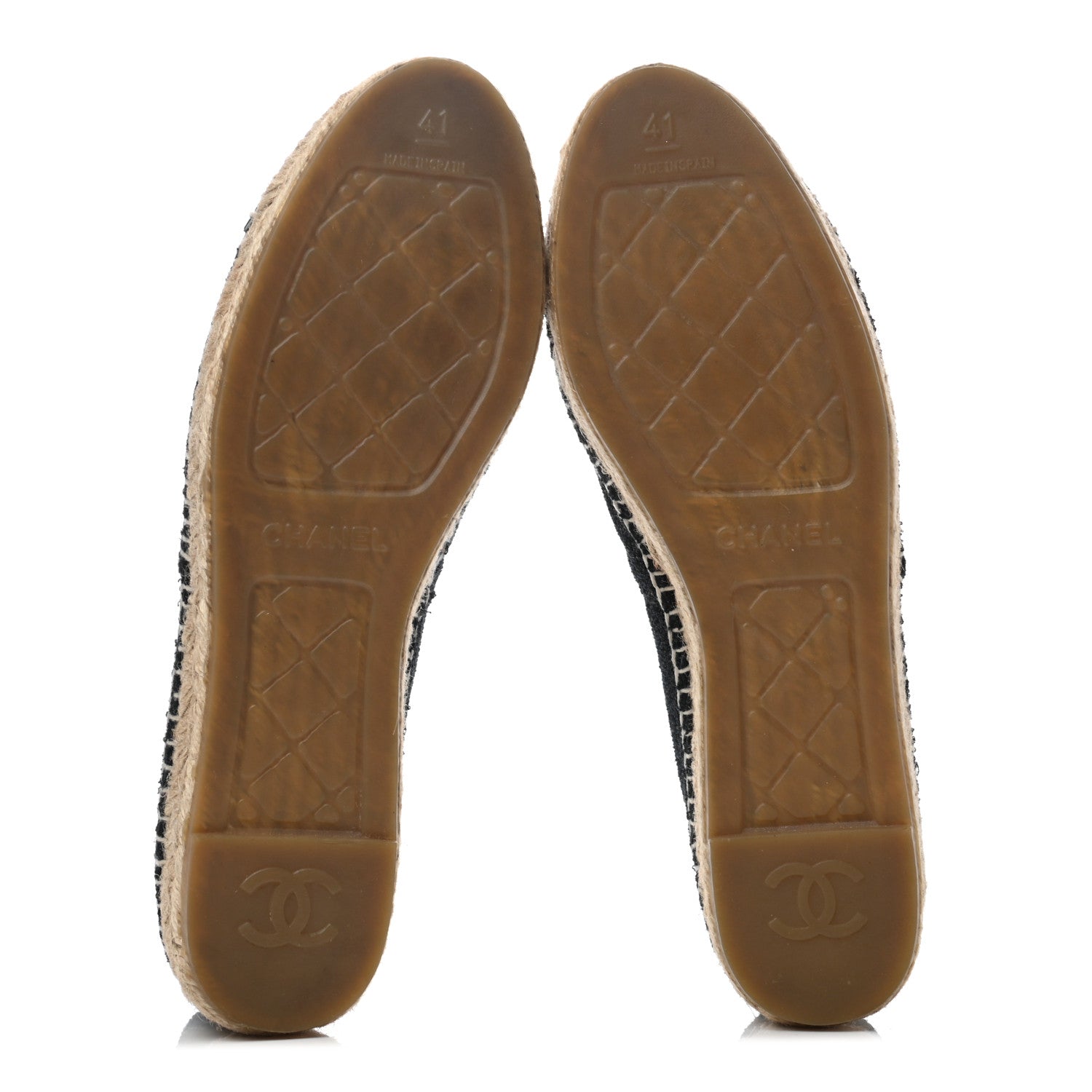 Chanel Fabric Patent Calfskin CC Espadrilles 41 Black 5 of 8