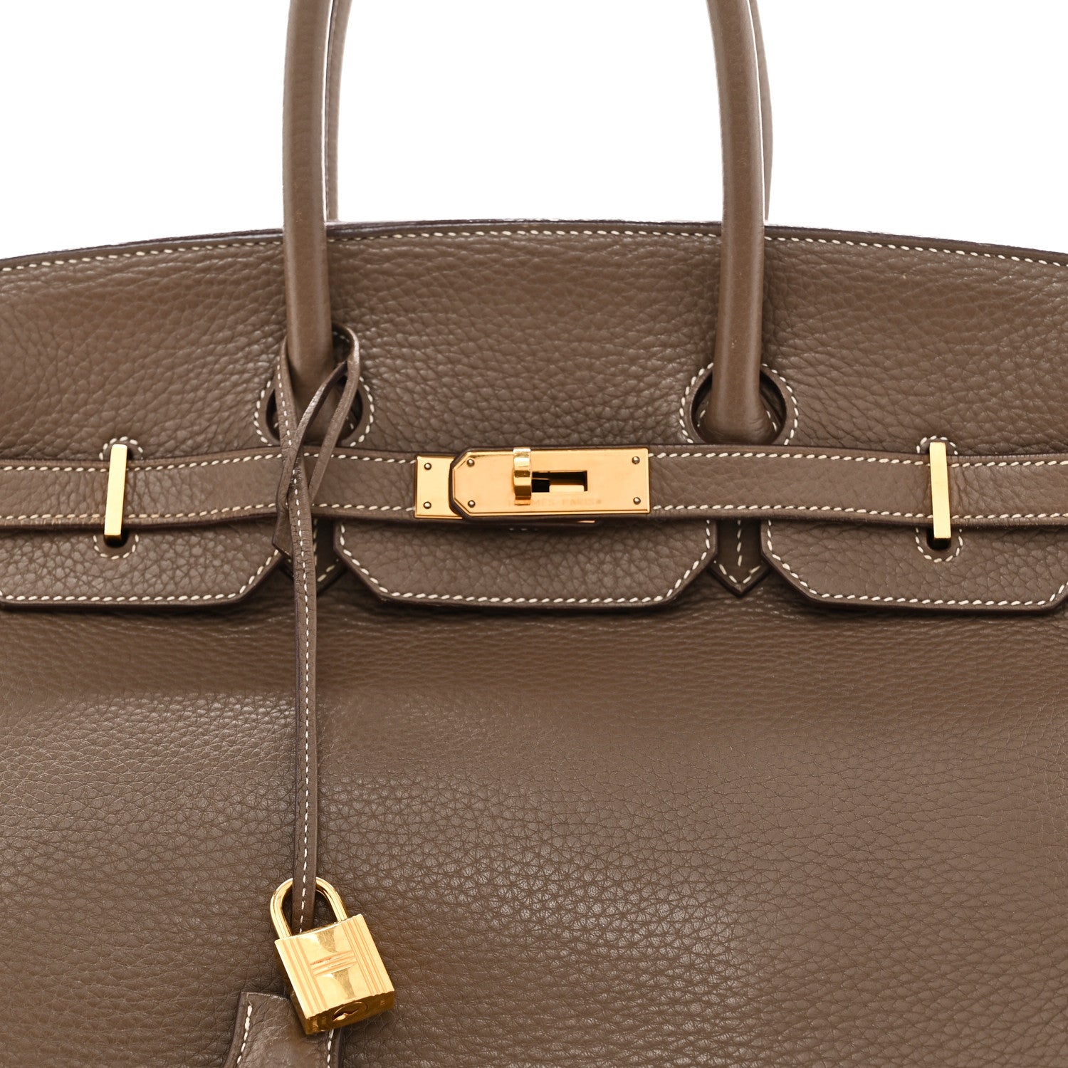 Hermes Taurillon Clemence Birkin 35 Etoupe 8 of 10