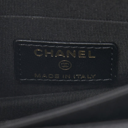 Chanel Lambskin Quilted Mini Camellia Bow Wallet On Chain WOC Black 6 of 11