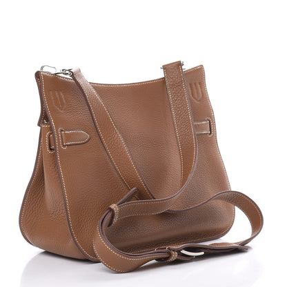 Hermes Taurillon Clemence Jypsiere 28 Gold 3 of 10