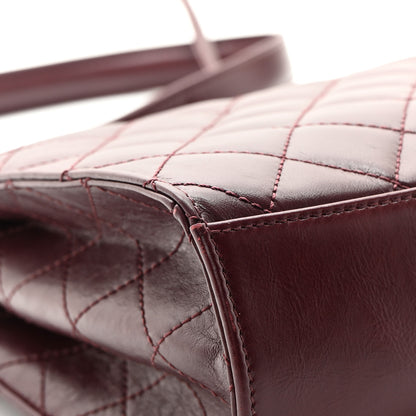 Chanel Calfskin Quilted Mad About Quilting Medium Flap Burgundy 12 of 13