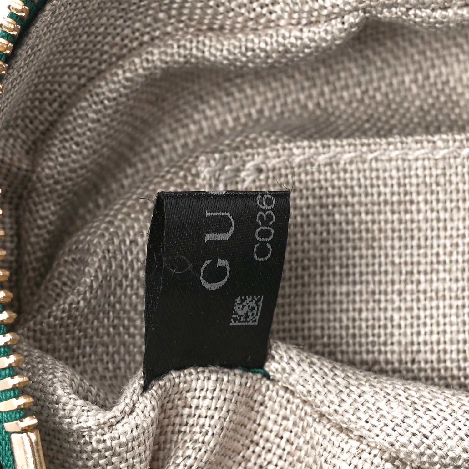 Gucci Monogram Dollar Calfskin Mini Bree Messenger Bag Beige Ebony Emerald 8 of 13