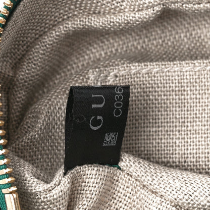 Gucci Monogram Dollar Calfskin Mini Bree Messenger Bag Beige Ebony Emerald 8 of 13